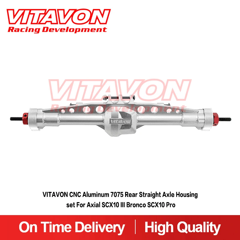 VITAVON CNC Aluminum 7075 Rear Straight Axle Housing set For Axial SCX10 Ill Bronco SCX10 Pro