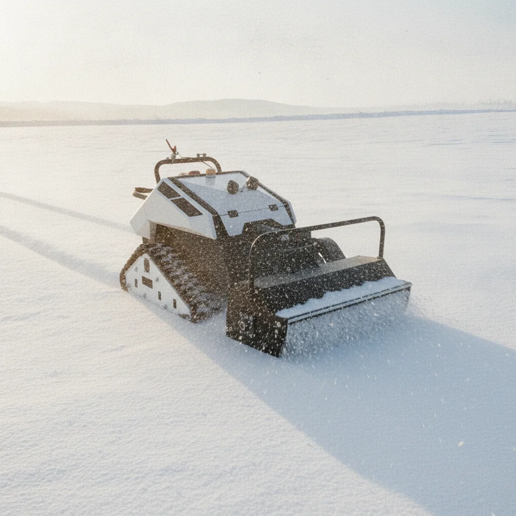 Rechargeable Multifunctional Remote Control Lawn Mower Snow Sweeper Bulldozer