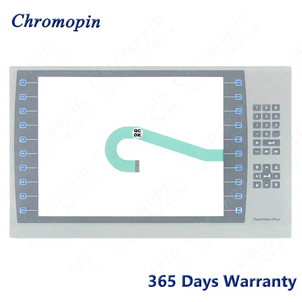 2711P-B15C22D9P-A Touch Screen Panel Glass Digitizer for 2711P-B15C22D9P 2711P-B15C22D9P-B with Membrane Keypad Keyboard