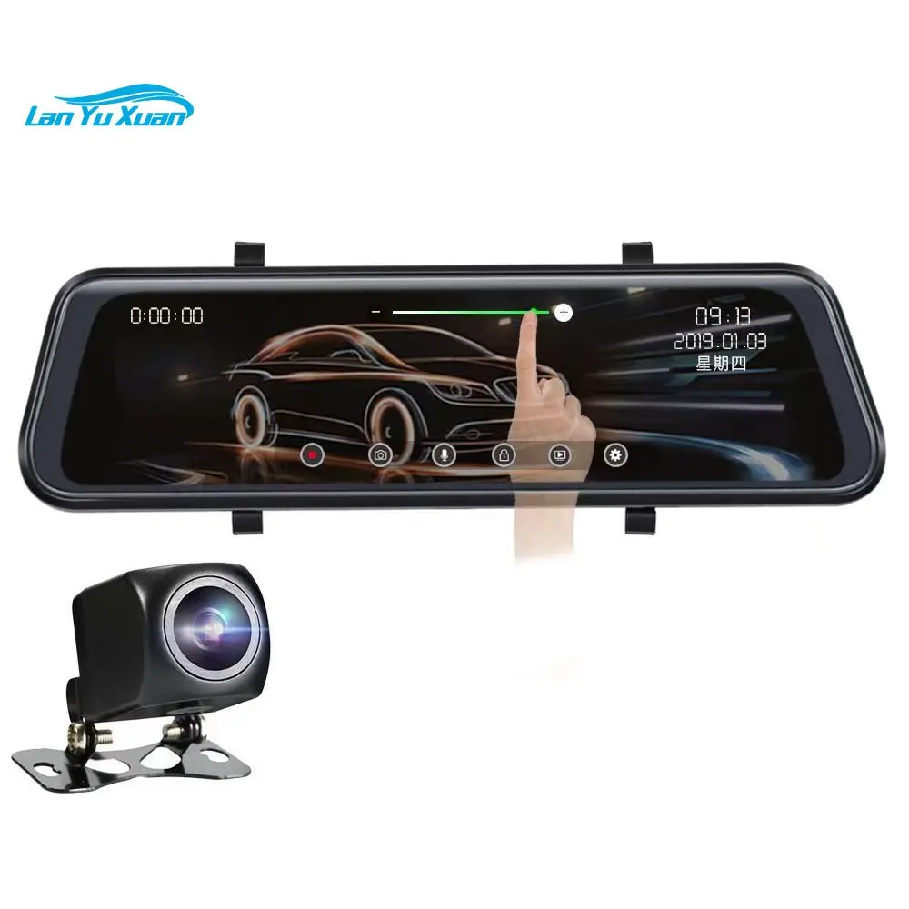 10'' Mirror Dash Cam Full HD Smart Rearview Mirror for Cars & Trucks With Front and Rear View Dual s