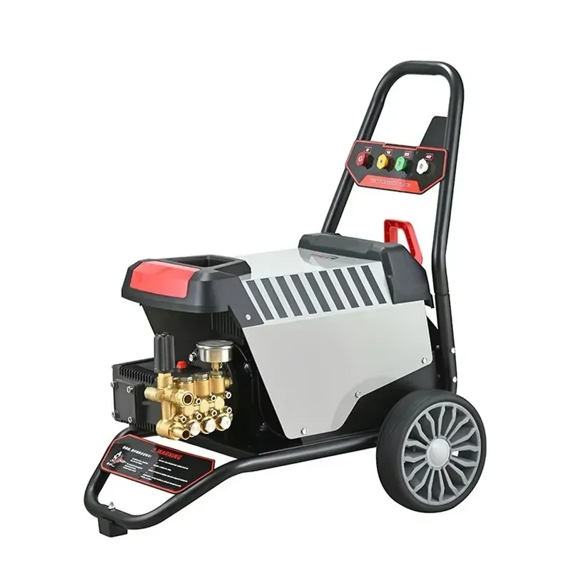 New 4kw Electric High Pressure Cold Water Car Washer 380V/220V Triplex Pump Residue Free Cleaner for Car Wash Shop