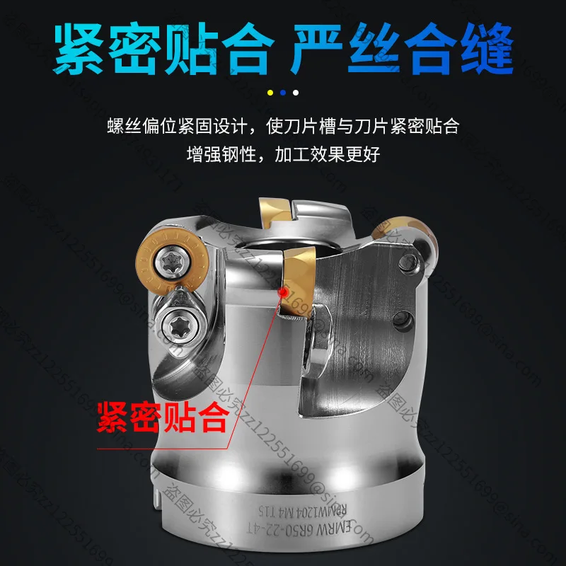 For Numerical Control Milling Cutter Head EMRW Round Nose EMR5R 6R 50 63 80 RPMT1204 R5R6 Flying Face Milling Cutter Head view 5