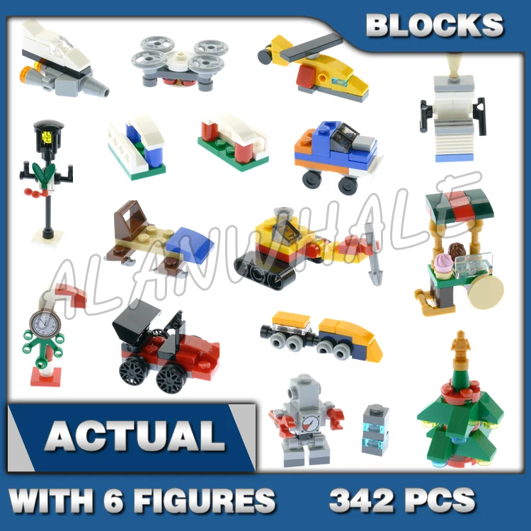 

342pcs City Advent Calendar Christmas Winter Holiday Vehicles 11012 Building Block Set Compatible with Model