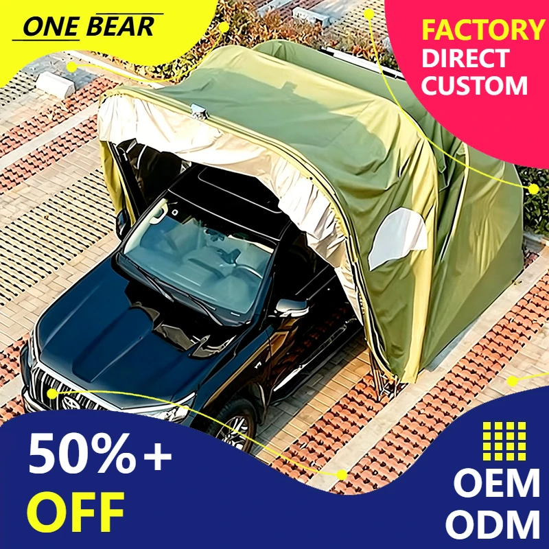 Any Size Custom Oxford Fabric Folding Carport Waterproof Sunshade Mobile Garage Outdoor Parking Shelter Durable UV Resistant