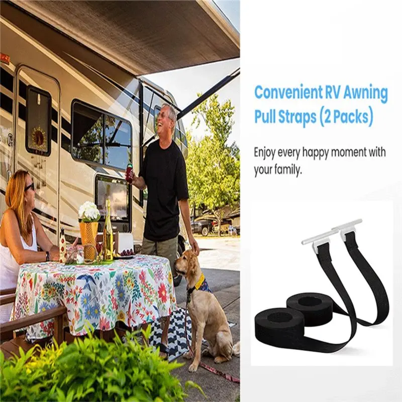 Pull Down Straps For RV Camper Awning, Upgraded Fit For RV/Travel Trailer/Camper Awning Parts