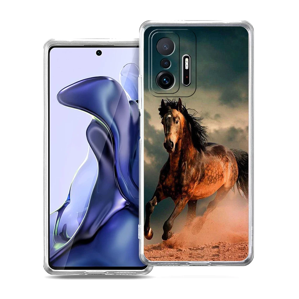 Horse Animal Soft Transparent Phone Case For Xiaomi Mi Poco X3 X4 NFC F3 M3 M4 12 11 Ultra 11T 11X Pro Lite 5G Shell Fundas Bag