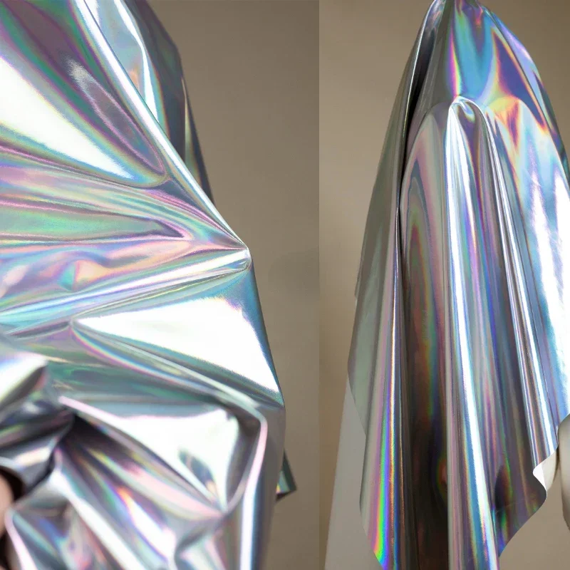 

Лазерная кожаная ткань ТПУ для зеркального покрытия, креативное украшение, фон для активного отдыха, материал для шитья своими руками