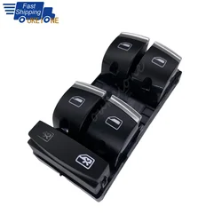 Chrome Window Glass Lifter Switch Regulator Button Parts for Audi A3 A4 S4 RS4 B6 B7 A6 S6 RS6 C6 Q7 4F0959851H Car Accessories