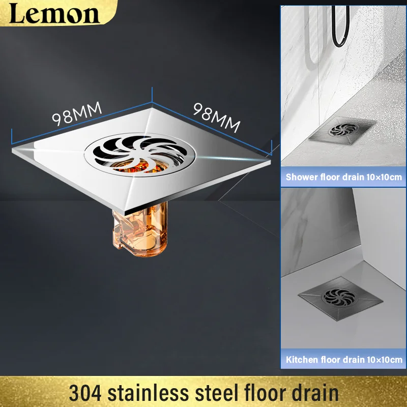 

304 stainless steel floor drain, insect-proof and odor-proof, suitable for a variety of scenarios, easy to install