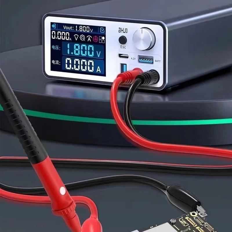 Unikalny Aixun P2408S 12V 8A Cyfrowy Regulowany Zasilacz Napięciowy Amperomierz Regulator do Naprawy Serii 7-13 Krótki Prąd