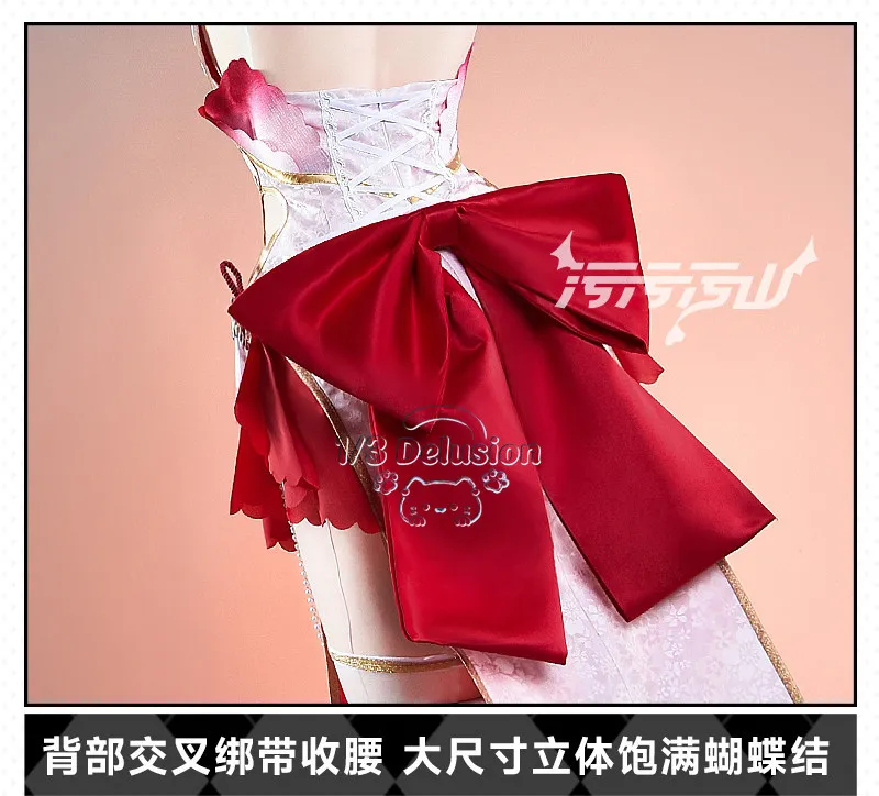 

Azur Lane Hanazuki Cosplay Costume Chinese New Year Qipao Full Set Chinese Style Outfit Women Cosplay Full Set 1/3 Delusion
