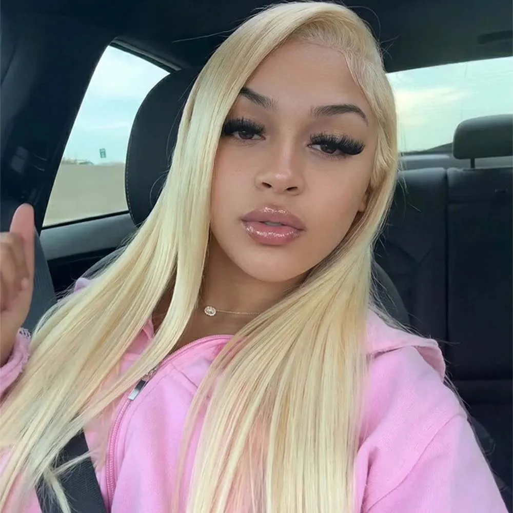 

40 46 Inch 613 Honey Colored Lace Wig 13x6 Brazilian Human Hair Wigs For Women Bone Straight Blonde 13x4 HD Lace Frontal Wig
