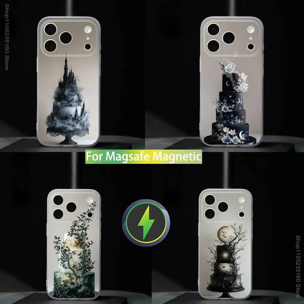 

Cool Cake Castle For iPhone 11,12,13,14,15,16,17,Pro,Max,Plus,Mini,SE4,E Phone Case Magnetic For Magsafe Wireless