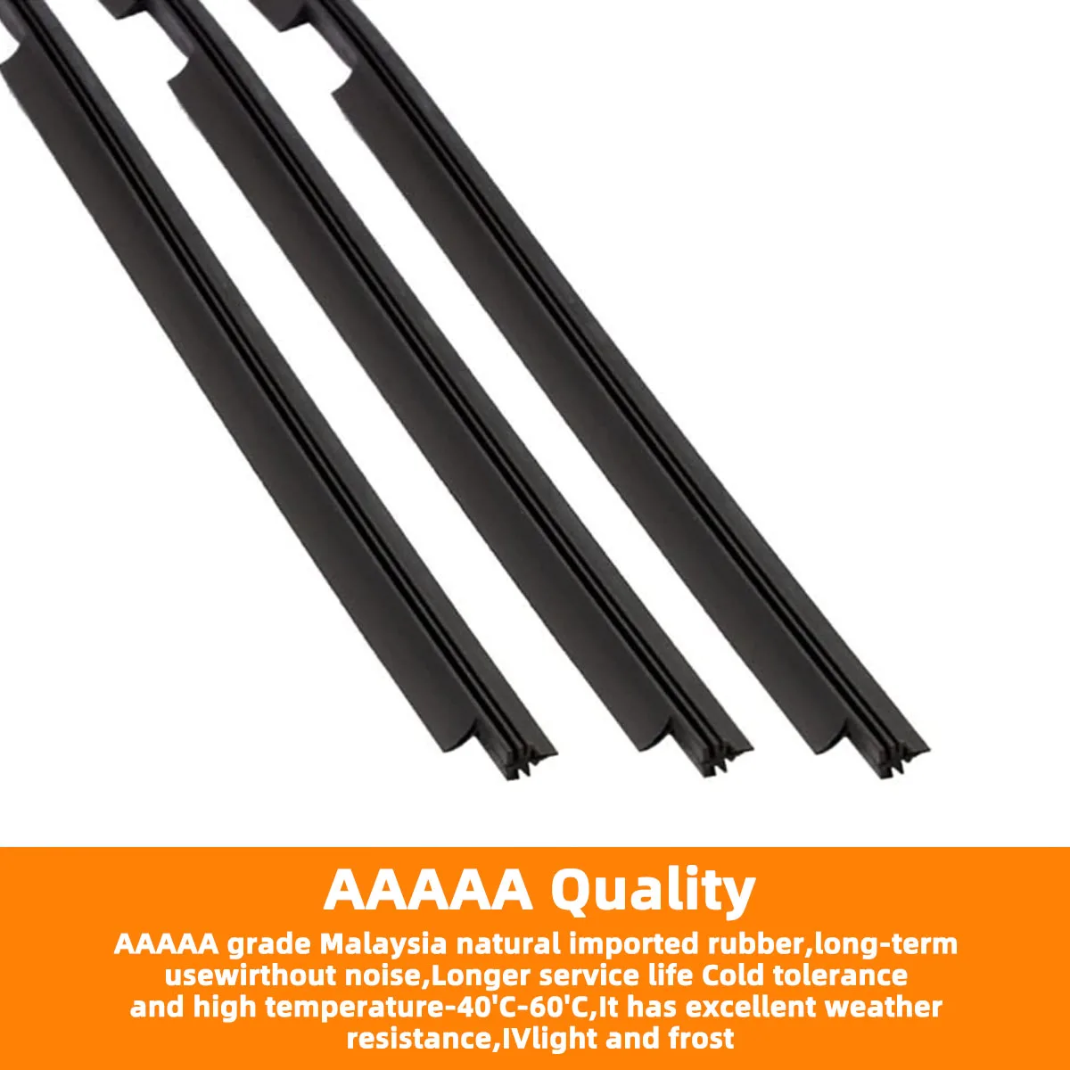 High quality automotive insert soft natural rubber strip for Valeo type wiper blades 16\