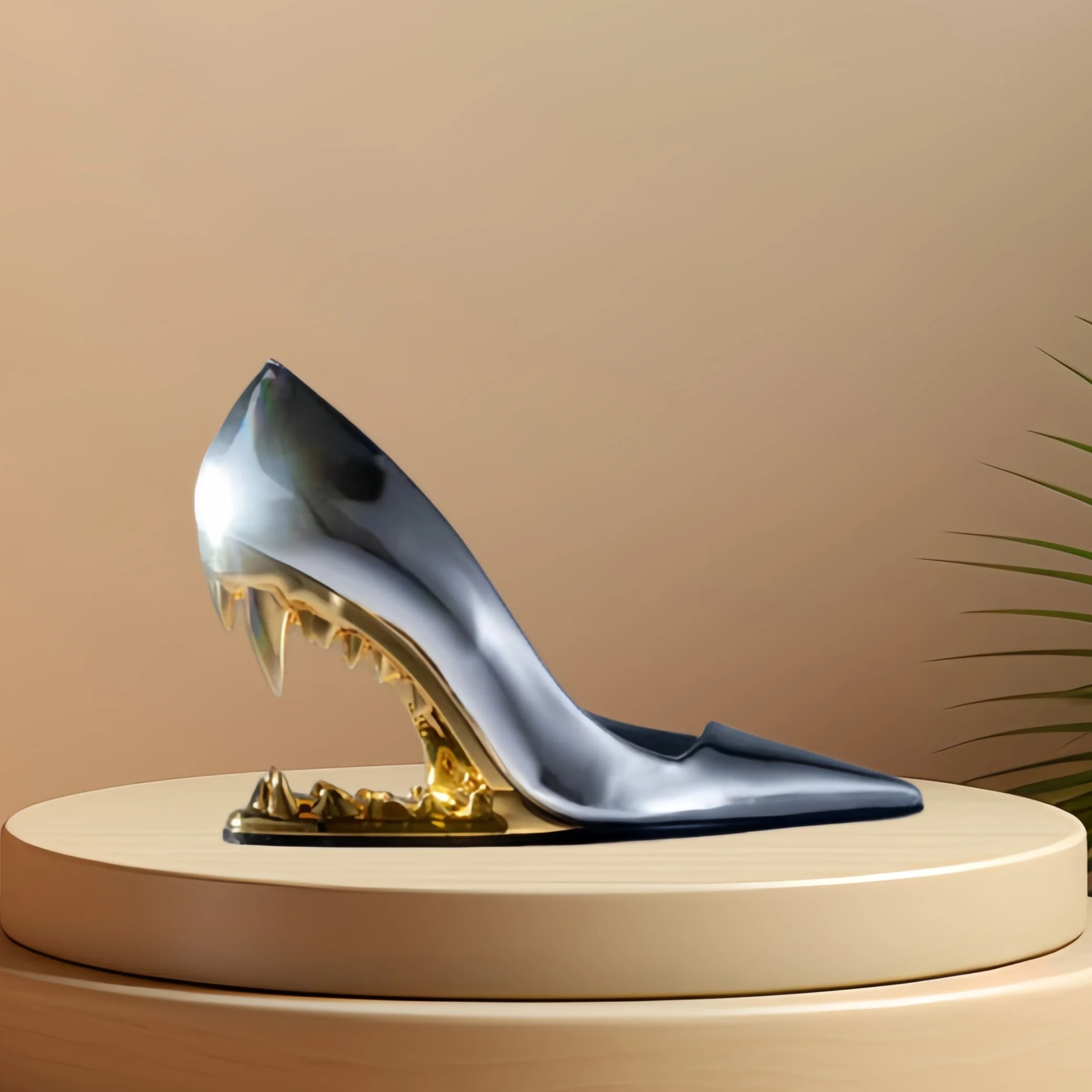 Strange Style High Heels Ultra High Heels Shoes Fashion Style High Heels Unique Design High Heels Metal Follow-Up Shoes