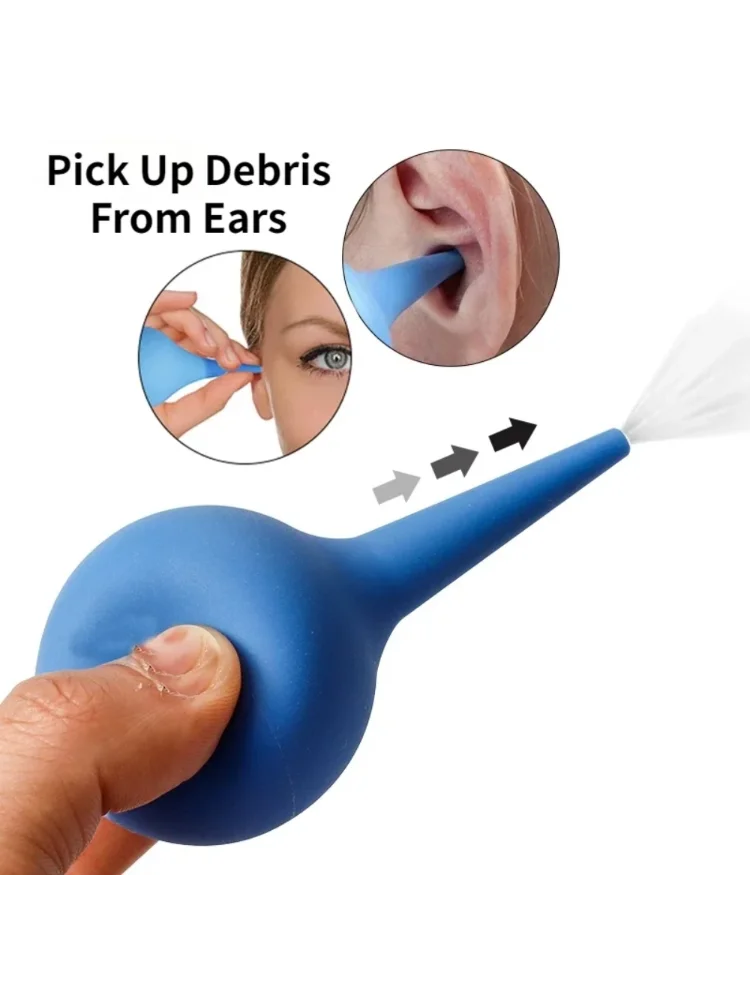 Kit de nettoyage d'irrigation pour l'élimination du cérumen, seringue auriculaire, ampoule, pompe de soufflage d'air, nettoyeur de poussière, dissolvant de cérumen en caoutchouc pour adultes et