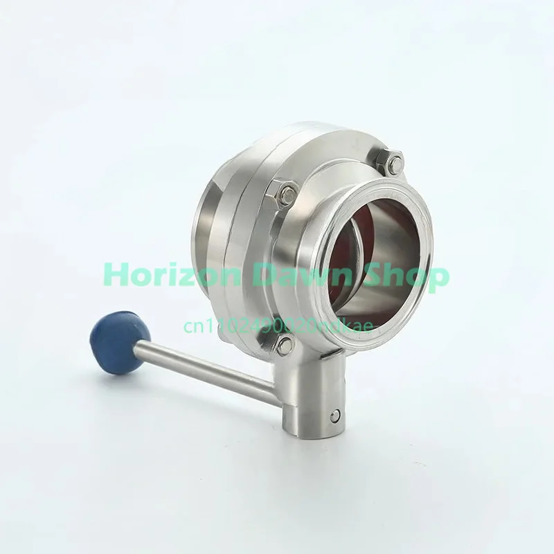 Supply butterfly valve 304 stainless steel sanitary butterfly valve, welding clamp quick-opening manual clamping butterfly valve