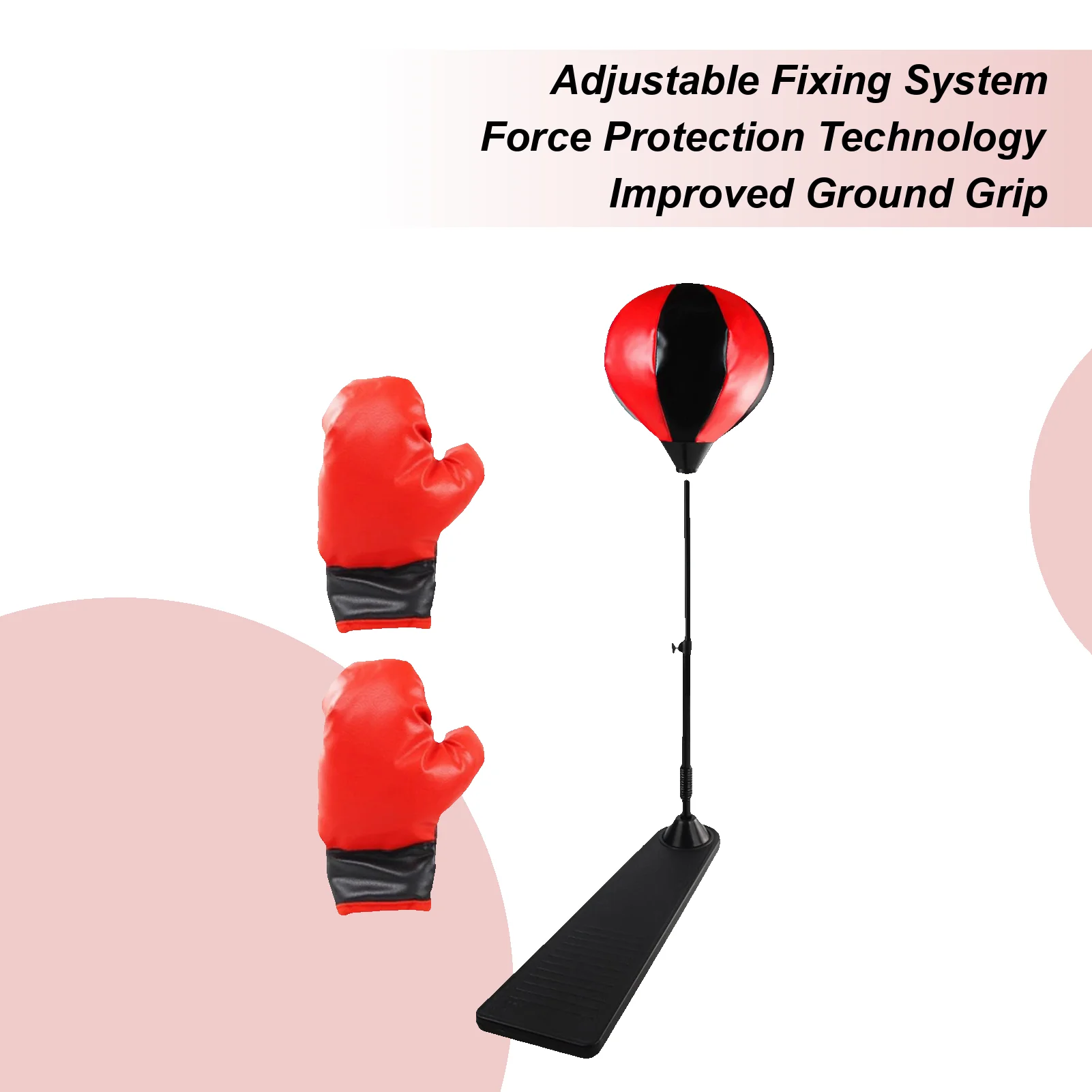 

Боксерский мешок для детей, оборудование для пробивания ног с перчатками, стоячий набор боксерских мячей для домашнего спортзала, снятие стресса в помещении, фитнес