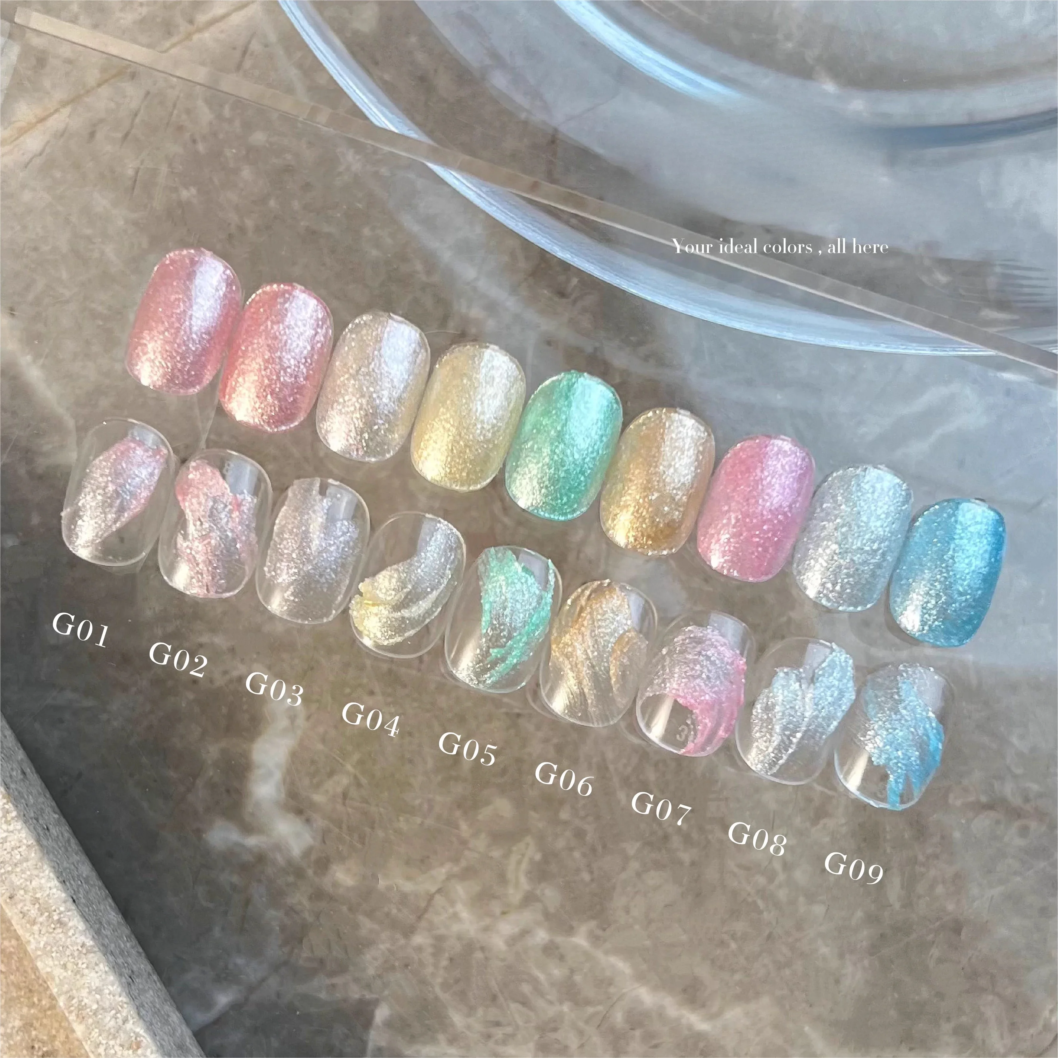 9Colors Fairy Powder Cream 3D Painted Gel Nail Polish Silk Texture Modeling Gel For Carving Drawing Creative Nails For Manicure