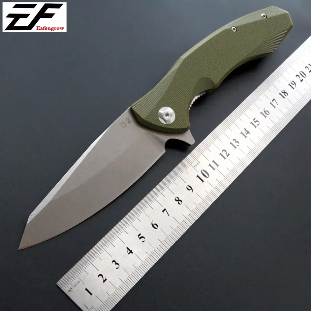 

New Selling EF228 Pocket Folding Knife D2 Steel Blade G10 Handle Hunting Camping Knives EDC Tactical Hand Tool