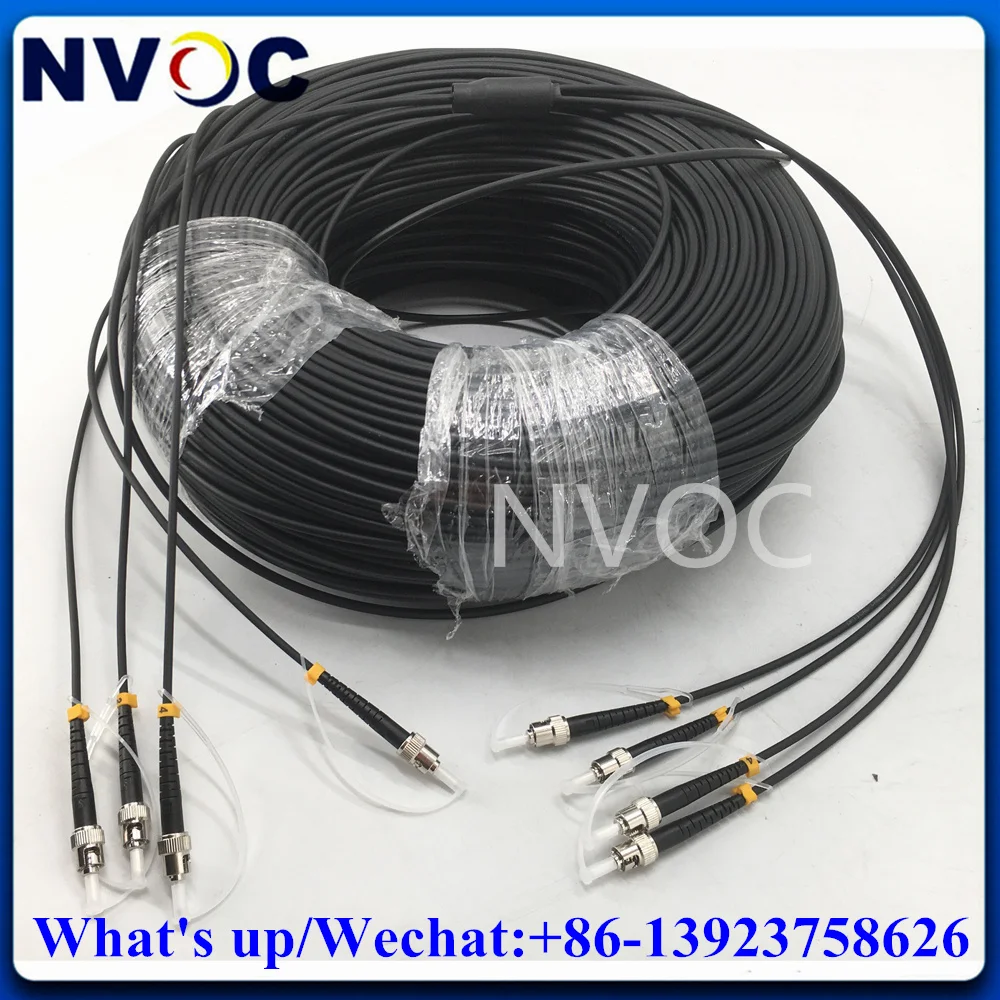 

4Cores OM3-300,4.0mm,300M,LSZH,ST/UPC Armored Fiber Optic Patch Cord,4C MM 50/125,300Meter,STUPC-ST/FC/SC/LC Cable Connector