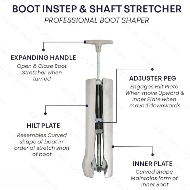 Professional Cast Aluminum Boot Stretcher Expander, Relieve Tightness for Ankle Calf Shoes