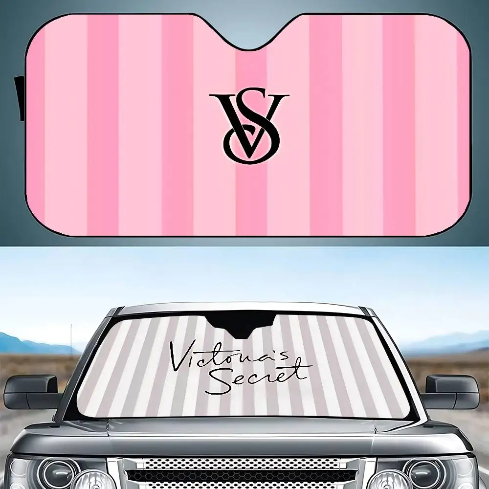 Fashion T-victorias S-secretS Pink Stylish And Trendy Windshield Sunshade, Car Windshield Cover, Car Sunshade Curtain Sun