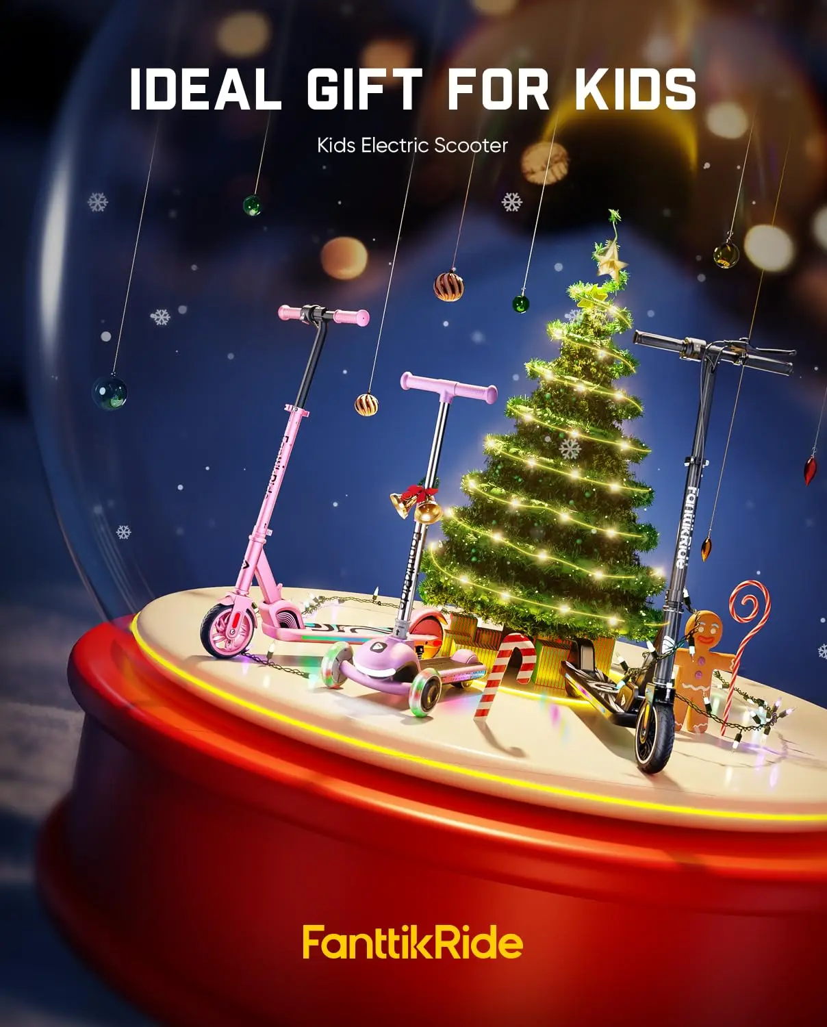 C9 Apex Kids Electric Scooter, Bluetooth Music Speaker, Colorful Light for Kids 8-12, 3.9-5.2 ft, 132 lbs, 5 Miles, Customized view 3
