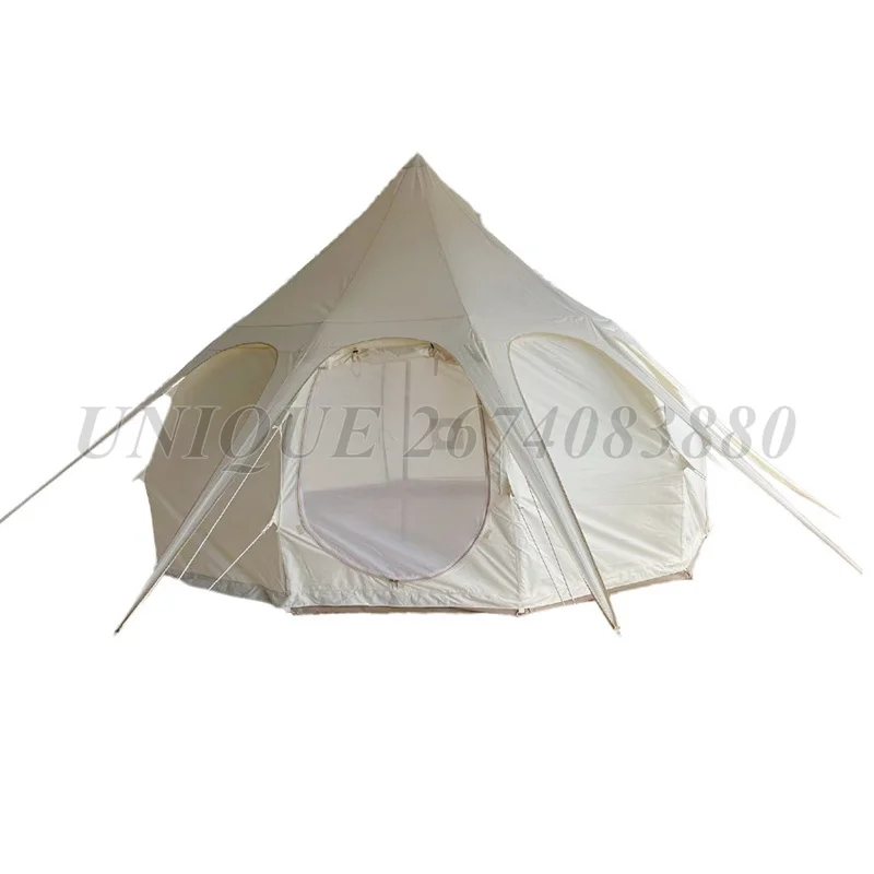 Outdoor Pumpkin Tent for Camping, Oxford Cloth, Rainproof Sunscreen, Thickened Yurt, Water Drop Hotel Tent