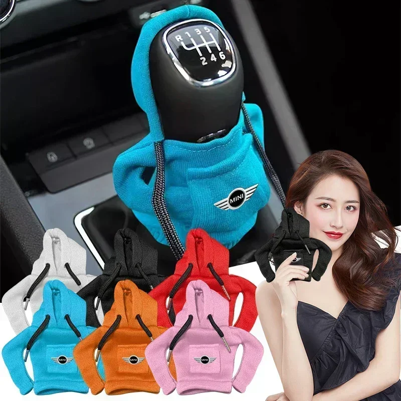 

Fashion Car Shift Lever Hoodie Cover Shift Cover Gear Handle Decoration For Mini Cooper R56 R50 R53 F56 R60 2011 2012 2013 2018