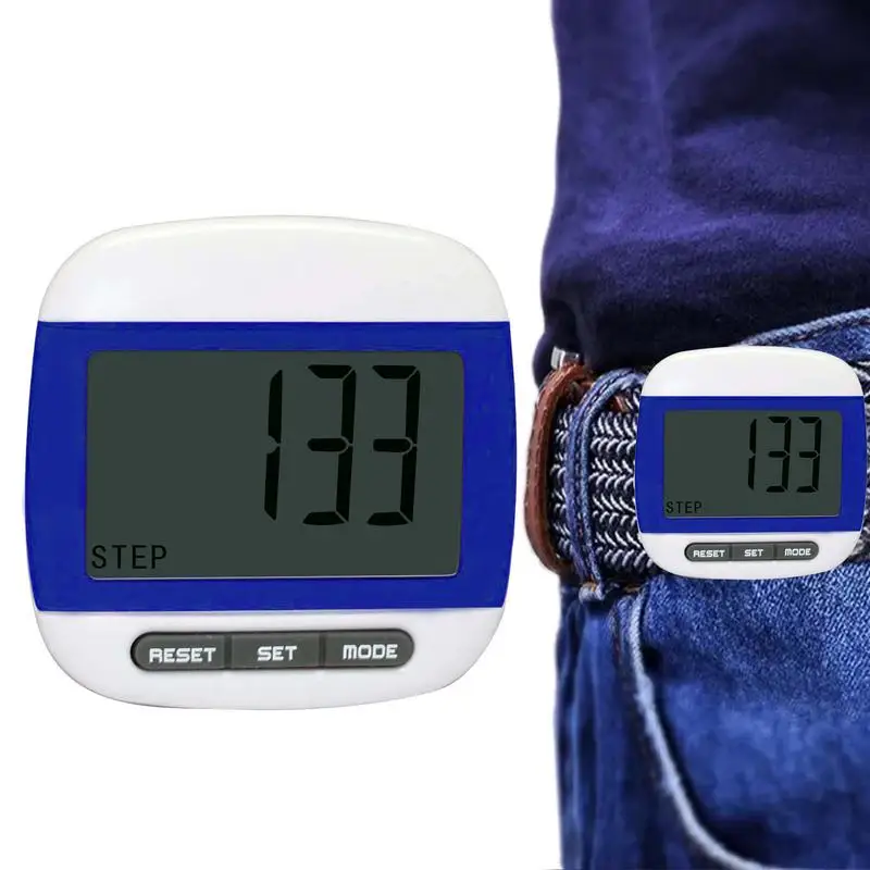 3d Digital Pedometer Step Counter With Clip Pedometers For Steps And Miles Clip On For Seniors Large Digital Display Step