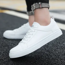 Zapatillas de deporte de tablero blanco para Hombre, zapatos masculinos a la moda, de talla grande, para primavera y otoño