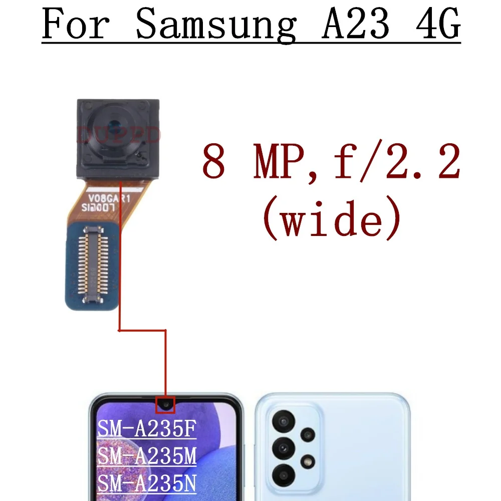 Front Rear Camera For Samsung Galaxy A23 4G A235F A235M A235N Back Wide Macro Depth Main Camera Module Flex Cable