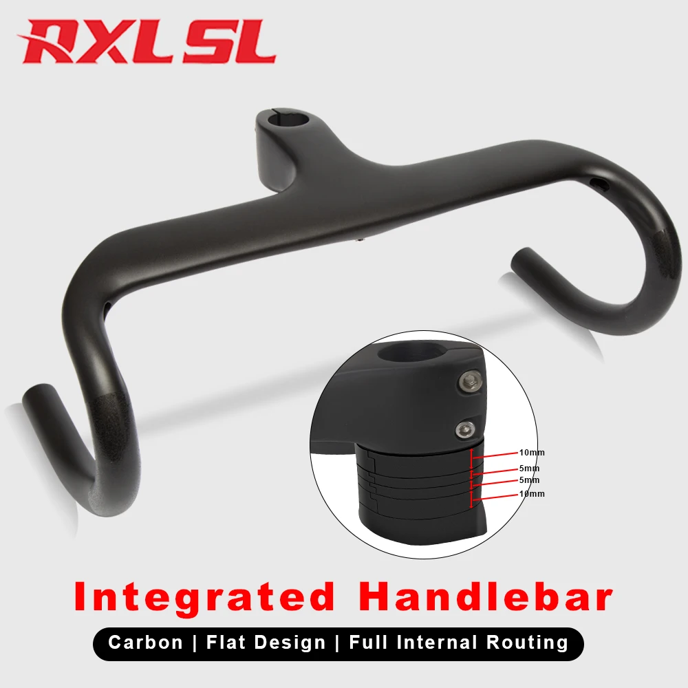 

RXL SL Bicycle Handlebar Carbon Handlebar Integrated Road 28.6mm Integrated Road Handlebar Bike Parts Come With Stem Spacer