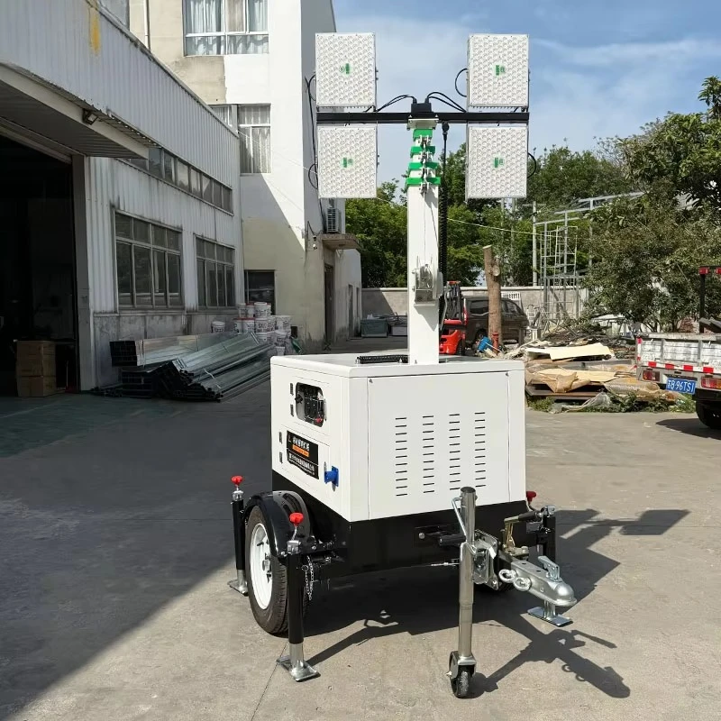 Diesel Lighting Tower Low Fuel Consumption 4pcs High Bright LED Lamps Mining Site All Night Continuous Illumination Machine view 4