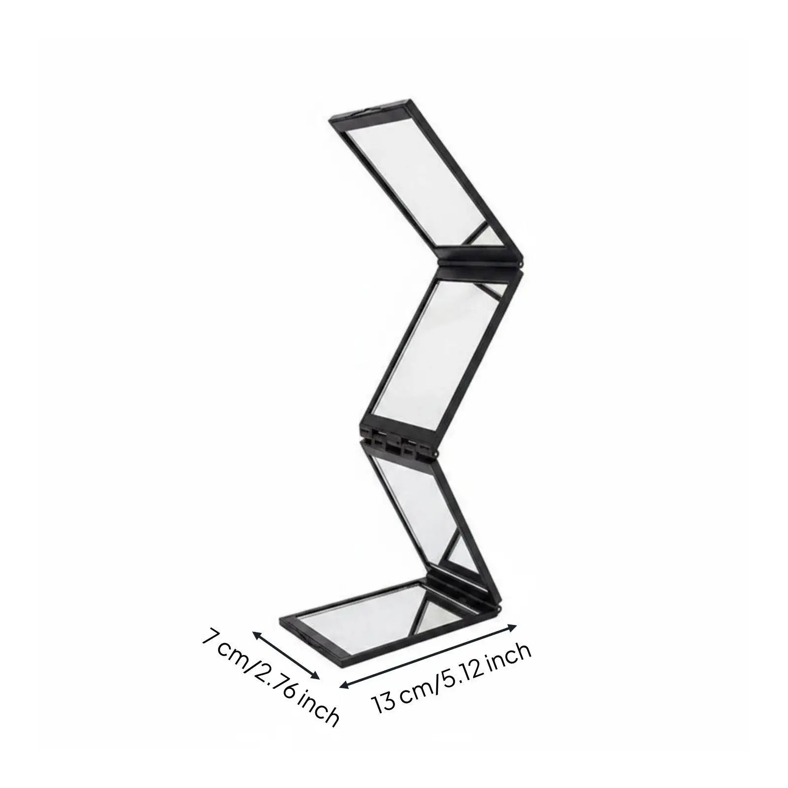 Folding Makeup Mirror Compact Multi Section Adjustable Tabletop Mirror for Home Hair Styling and Beauty