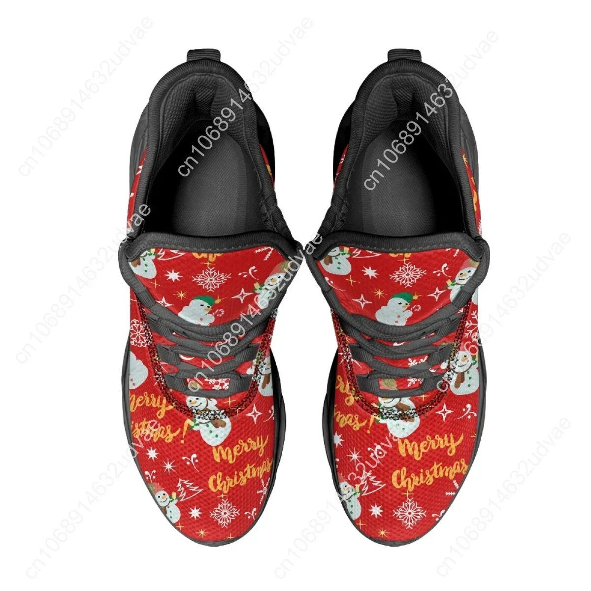 Christmas Pattern Sneakers Holiday Print Mens Claasic Sneakers Flats Lace UP Casual Shoes Platform Wear-resistant Footwear 2023