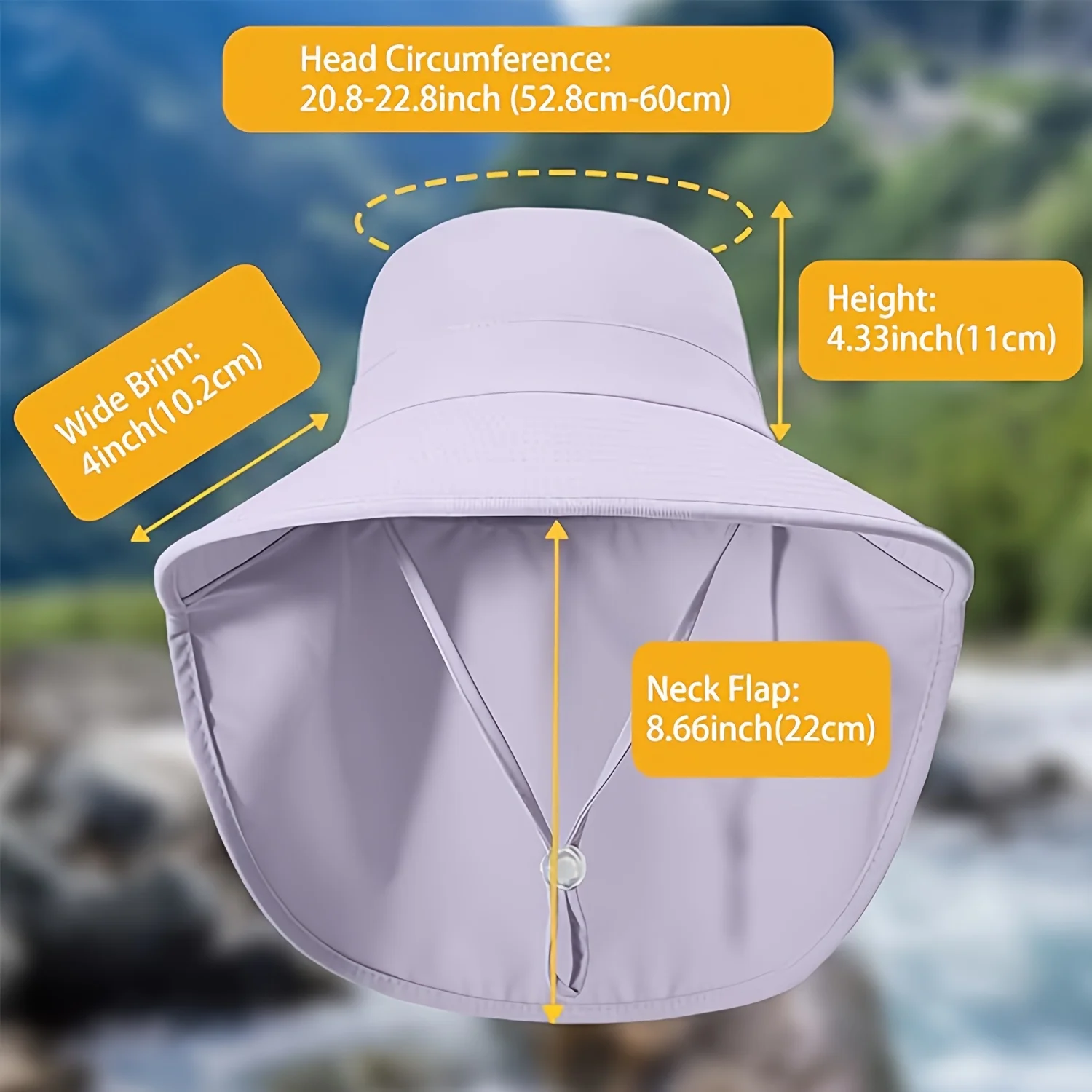 Women's Sun Protection Hat Upf 50+ (Wide Brim with Ponytail Hole) — Hiking and Adventure Hat with Neck Flap