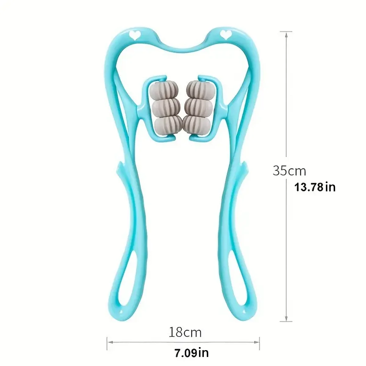 Multifunctional six-wheel rolling cervical vertebra massager, manual neck kneading artifact, holding household roller for dredgi