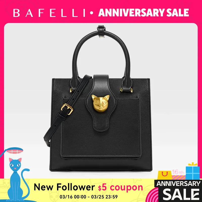 

BAFELLI 2025 WOMEN'S NEW HANDBAG CAT LUXURY LEATHER FASHION BUSINESS SHOULDER STYLISH CASUAL CROSSBODY FEMALE PURSE OFFICE LADY