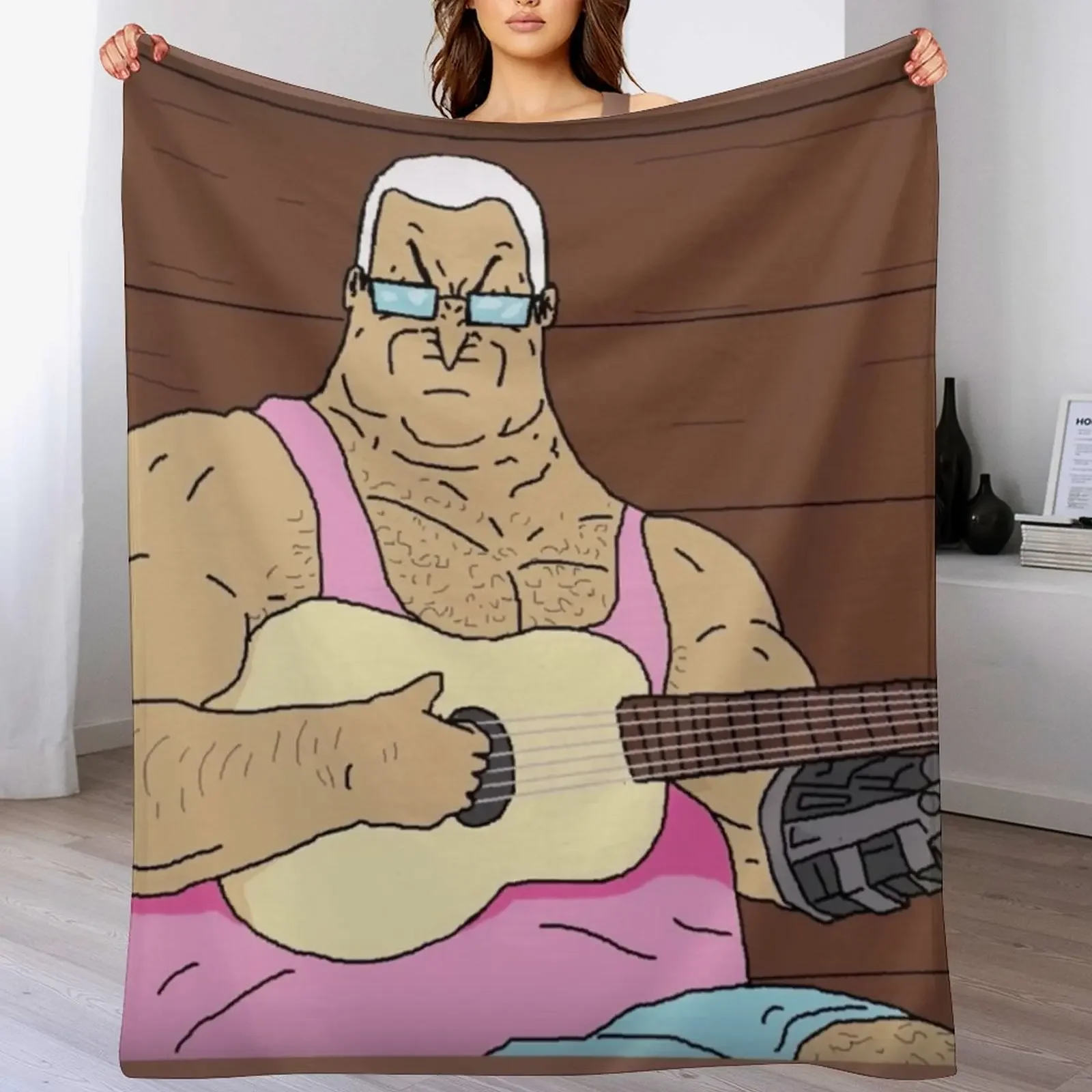 

Big Lez Show: Lez with Guitar Throw Blanket Beach Giant Sofa Blankets