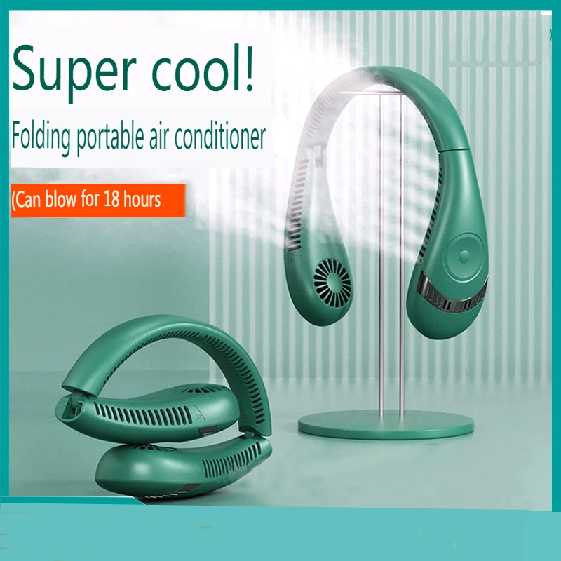 

Beutyone hanging Neck Fan 360 Degree Ventilador Fan USB Rechargeable Mini Cooling Fan Portable Folding Sports Hanging Neck Fan