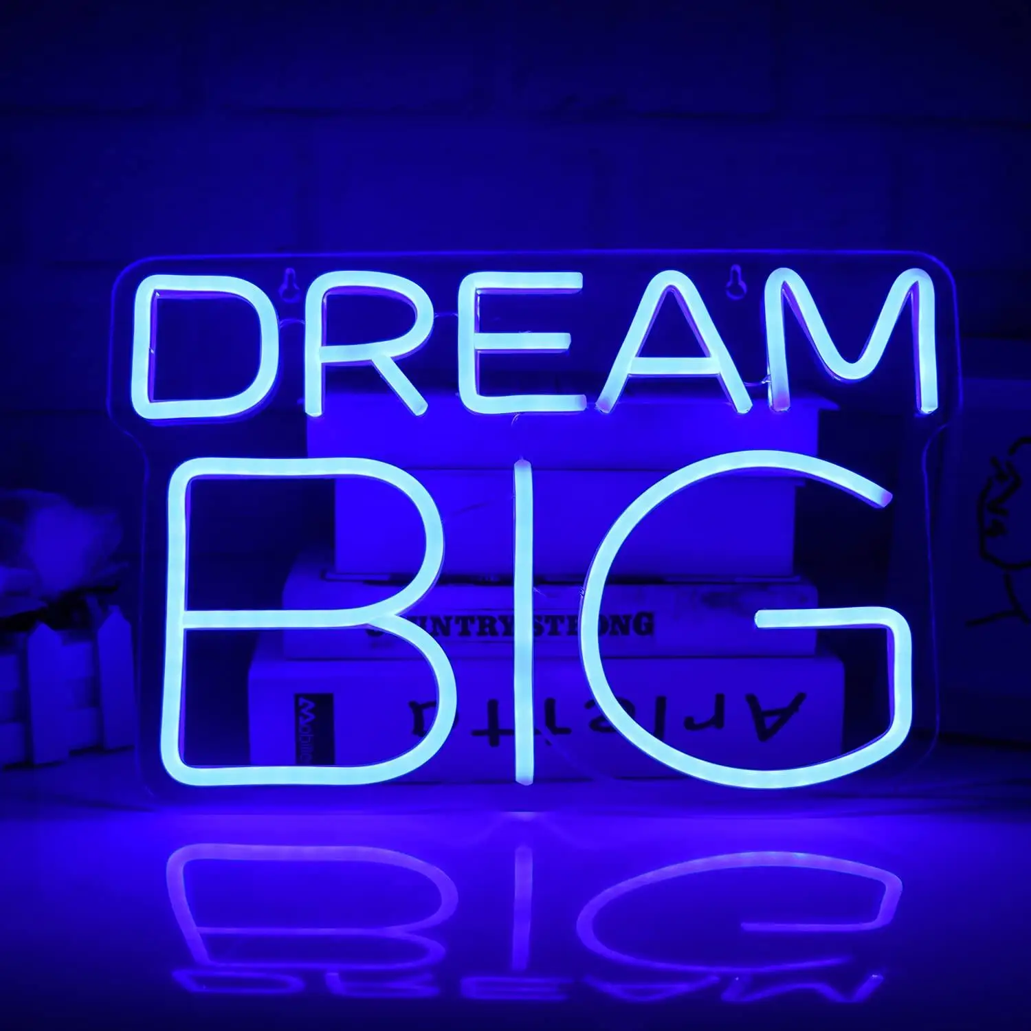 

Неоновые вывески Dream Big, светодиодные неоновые светильники с регулируемой яркостью через USB для спальни, мужской комнаты, пивного бара, паба, ресторана, дня рождения, украшения стен, подарки
