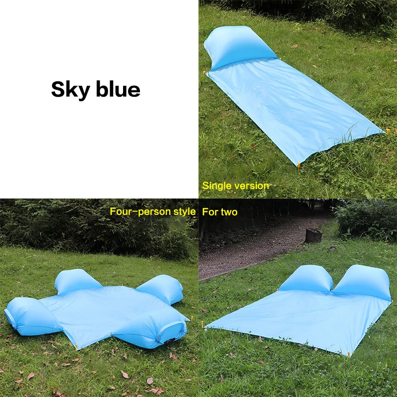 Outdoor portable sofa quick inflatable with pillow waterproof mat lazy bag beach sofa multi-use