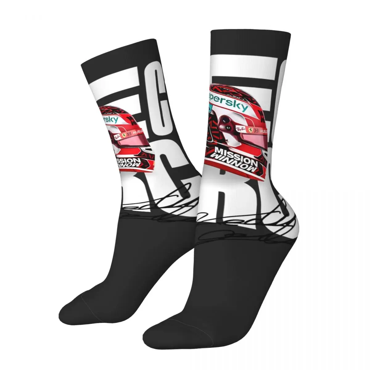 Hip Hop Retro Super Crazy Men's compression Socks Unisex Charles Leclerc Street Style Seamless Printed Funny Novelty Happy Crew