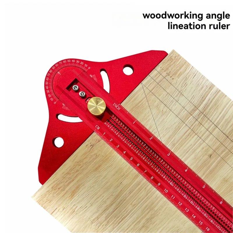 Woodworking Angle Marking Tool, Woodworking Marking Tool with Angle Adjustment Scale & T-Shape Design