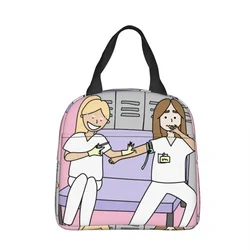 Cartoon Funny Ladies Nurse Insulated Lunch Bag Cooler Bag Reusable Enfermera En Apuros Leakproof Tote Lunch Box Food Handbags