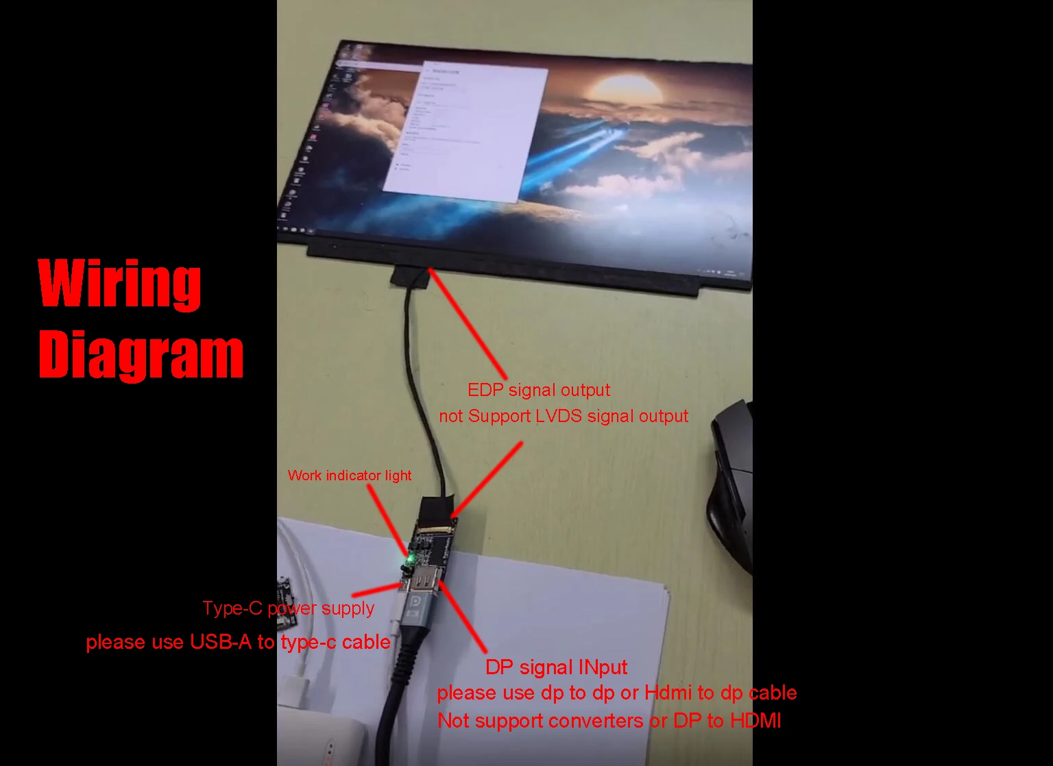 30P 40P DP To EDP Driver Board EDP Signal Adapter Board EDP Cable 4k 8K For 30pin 40pin 2lan 4lan Computer PC LCD Display Screen