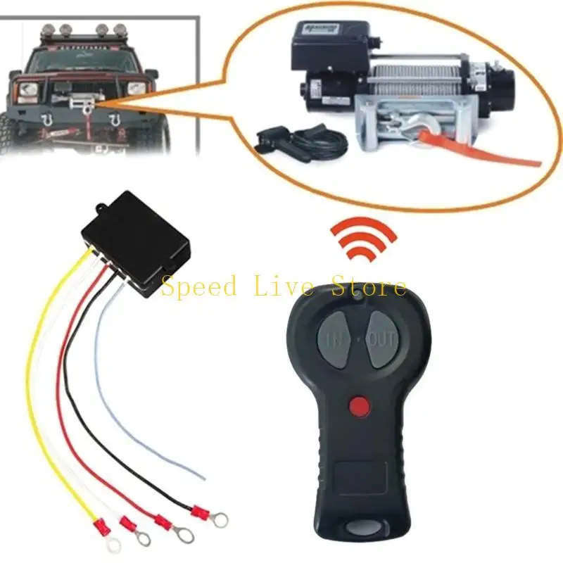 547C Remote 12V 433MHz Recovery Wireless Winch Waterproof for ATV SUV