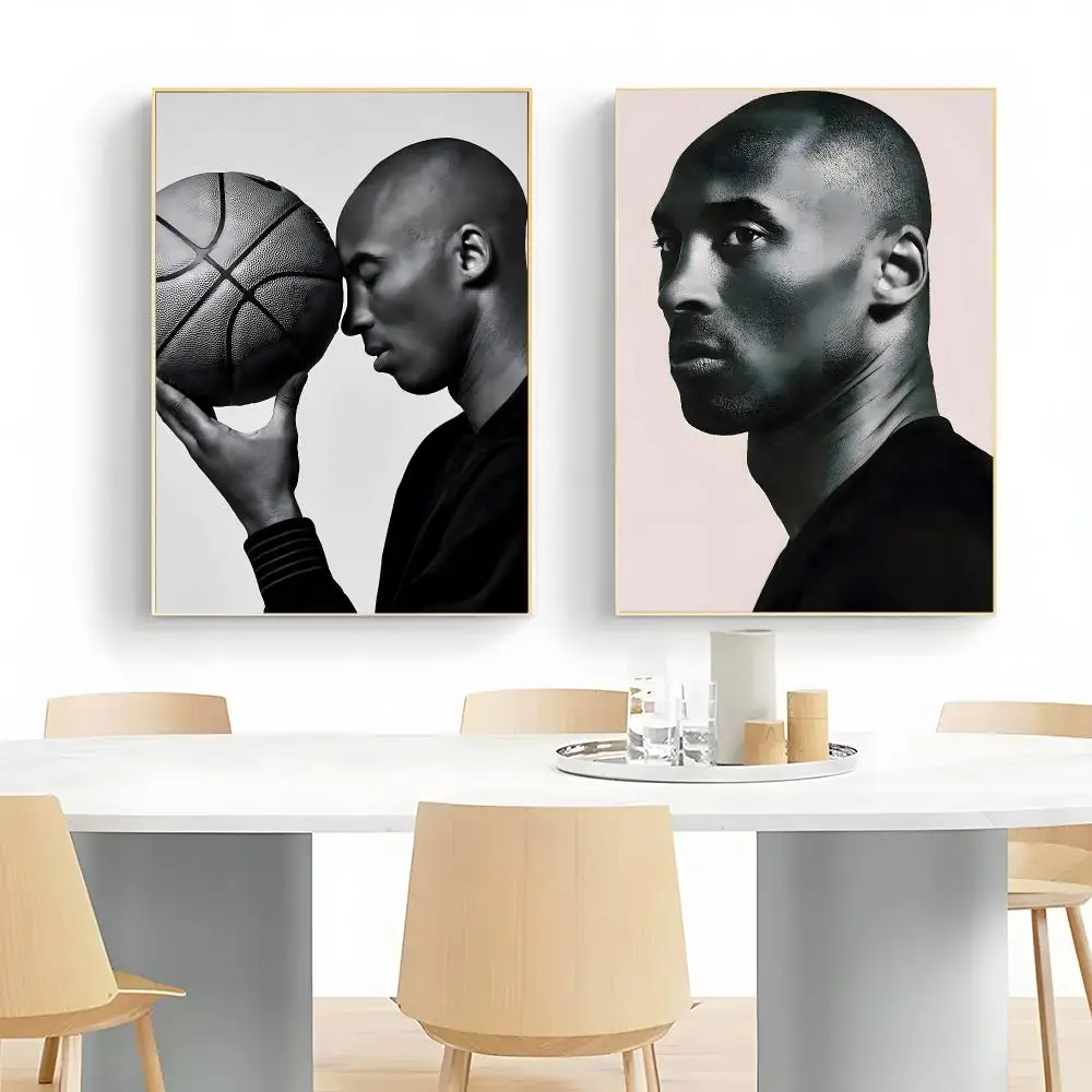 Basketball legend 8 24 Black Mamba Poster Frameless Peel-and-Stick Removable Wall Art Print
